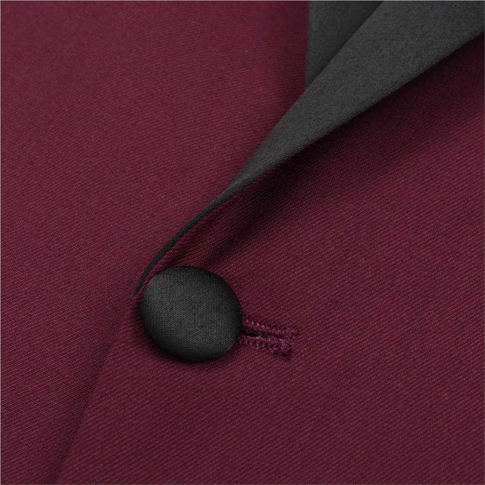 Mens 2 Piece Black Tie Dinner Suit/Smoking Tuxedo 46 Burgundy