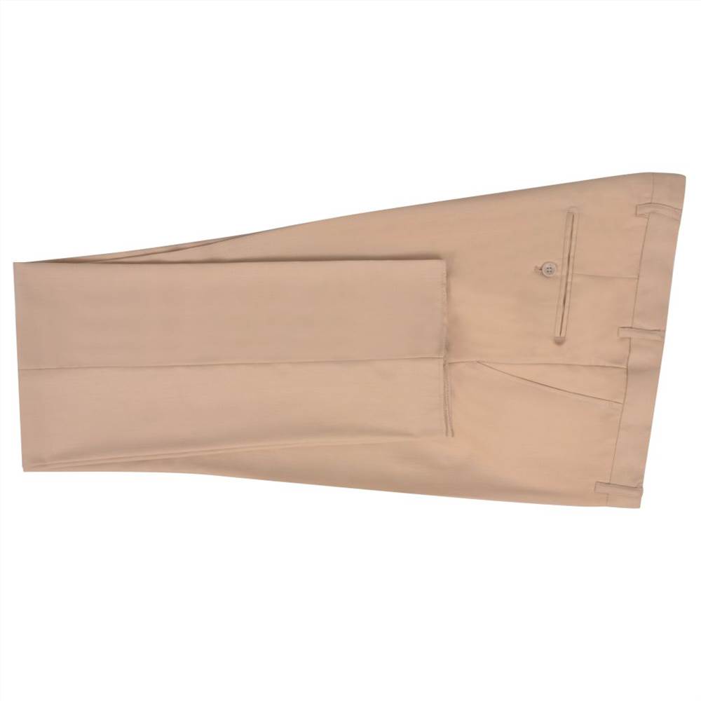 Mens 2 Piece Business Suit Size 52 Beige