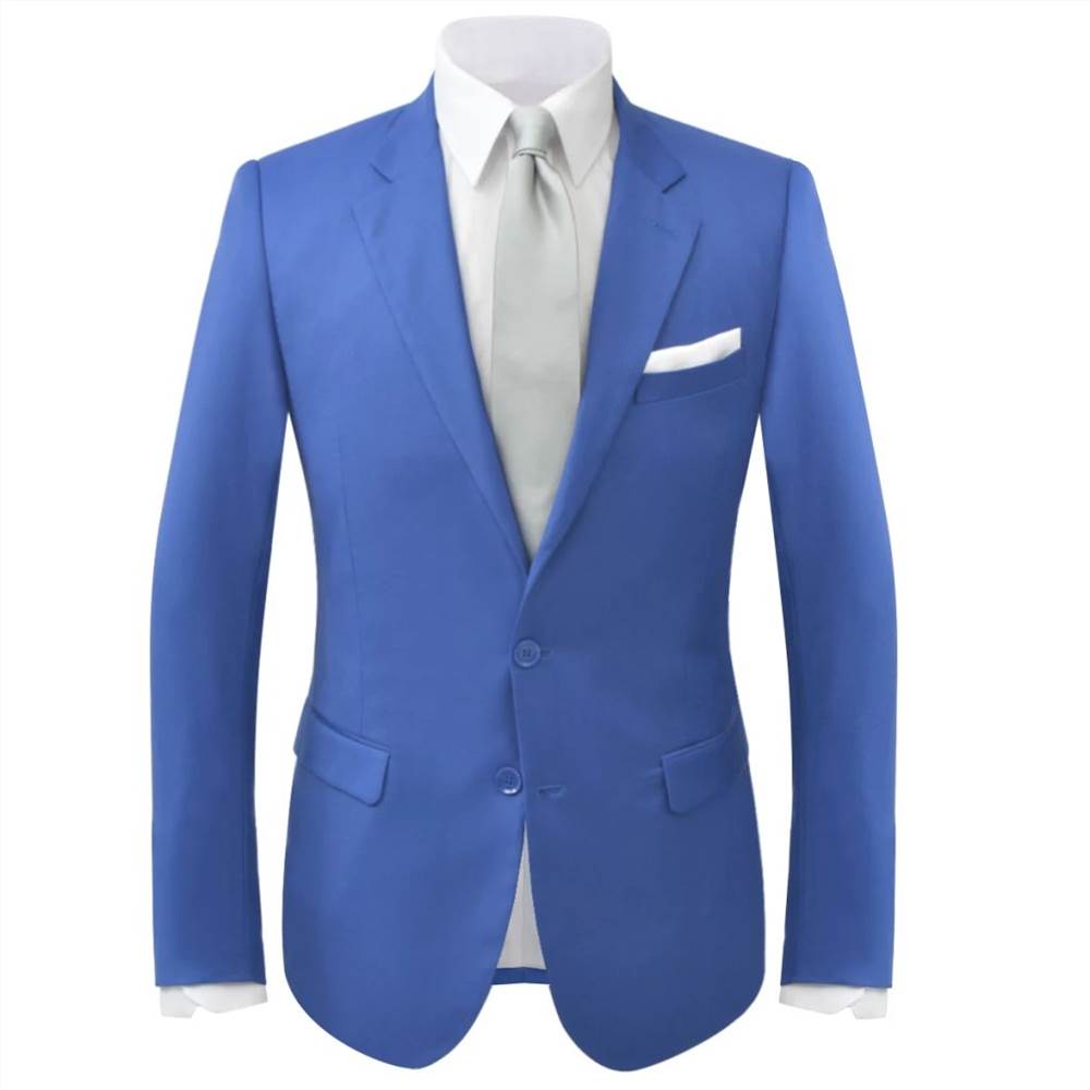 Mens Two Piece Suit Royal Blue Size 54
