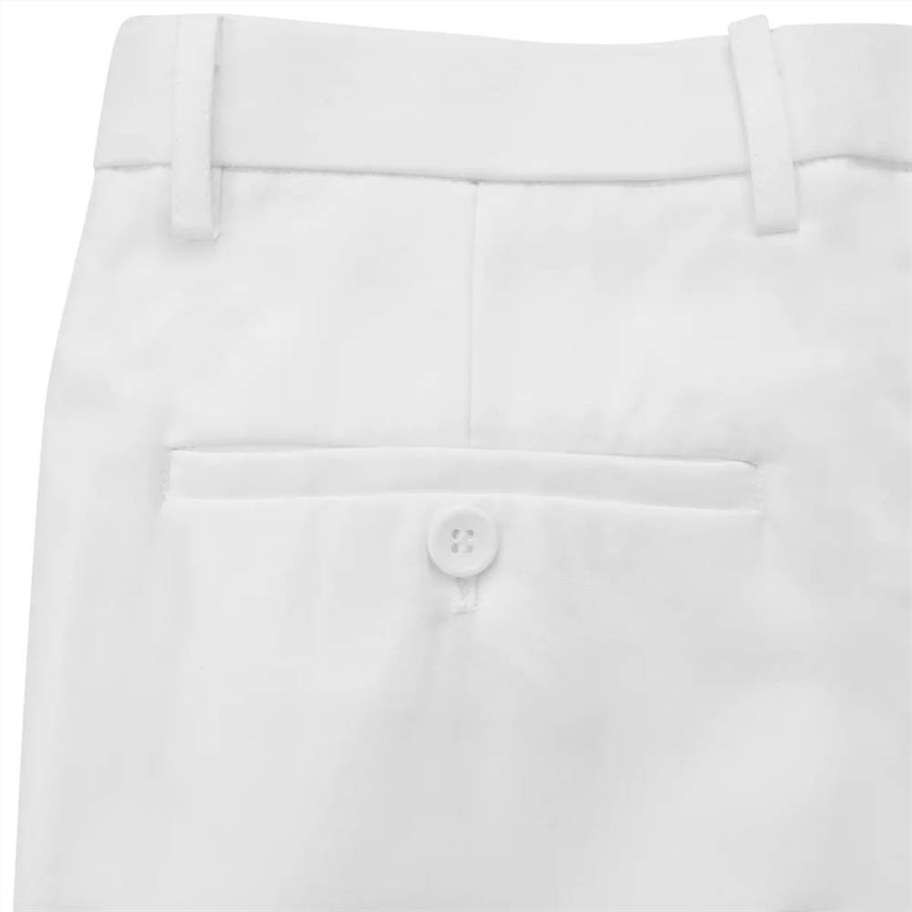 Mens Two Piece Suit with Tie White Size 48
