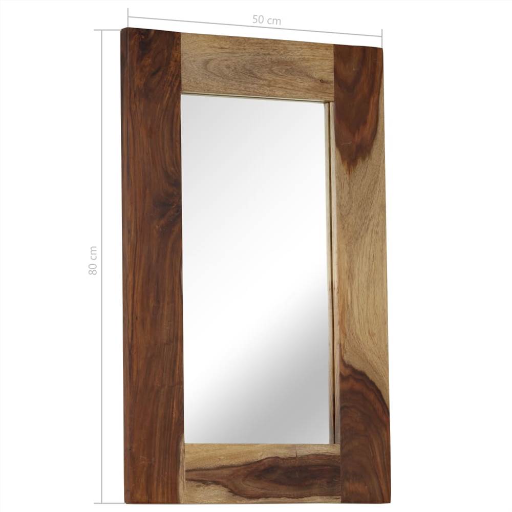Mirror Solid Sheesham Wood 50x80 cm