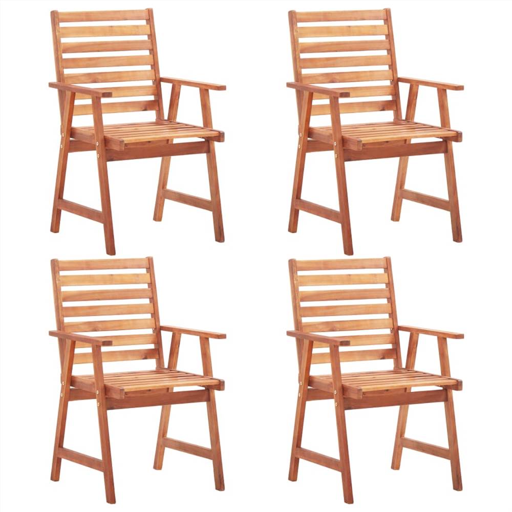 Outdoor Dining Chairs 4 pcs Solid Acacia Wood 
Outdoor Dining Chairs 4 pcs Solid Acacia Wood