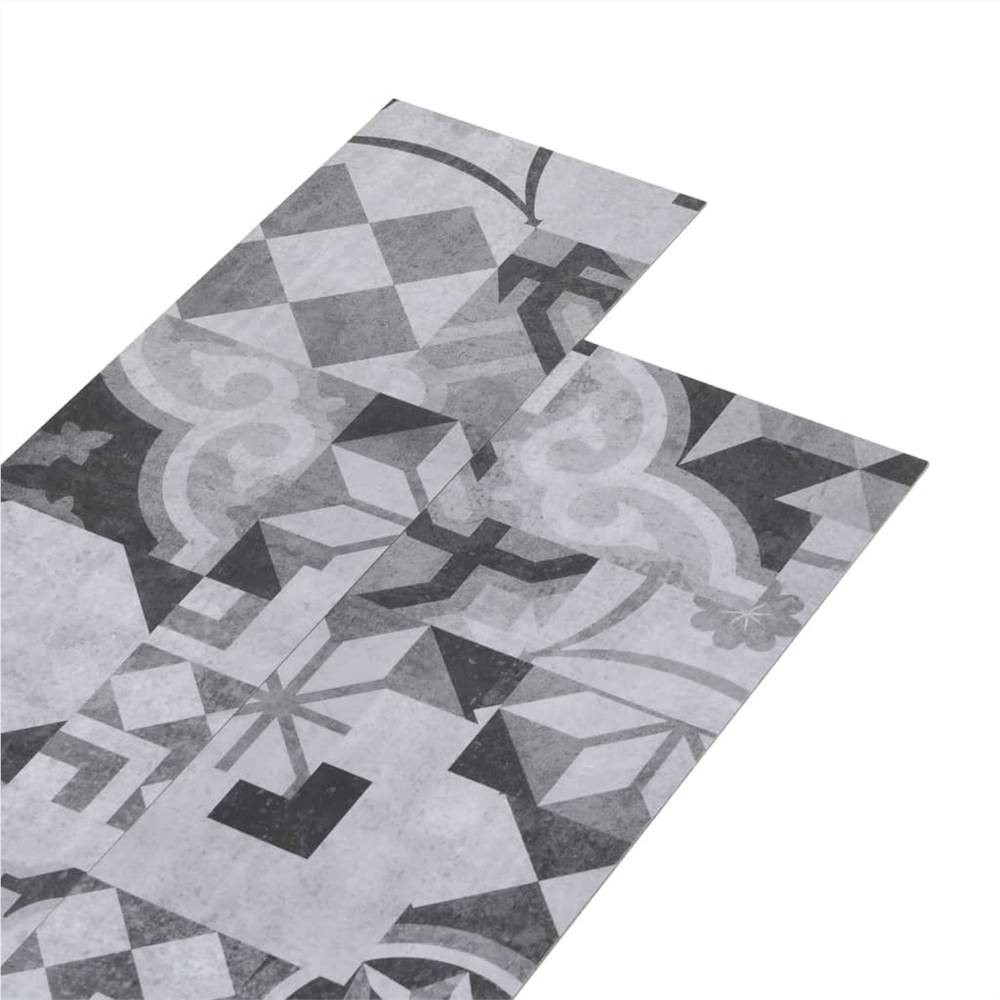 PVC Flooring Planks 5.26 m² 2 mm Grey Pattern