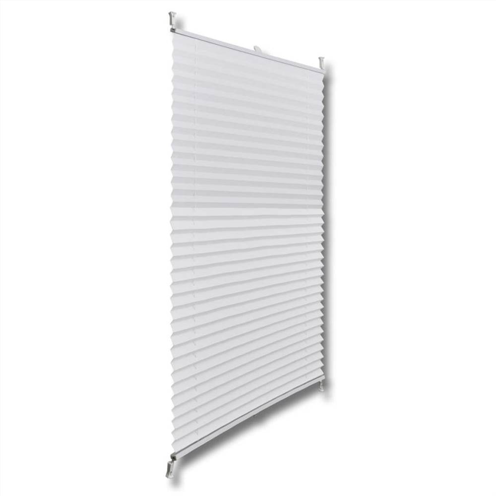 Plisse Blind 80x100cm White Pleated Blind