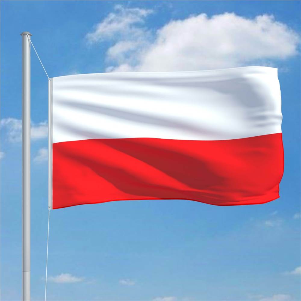 Poland Flag and Pole Aluminium 6,2 m