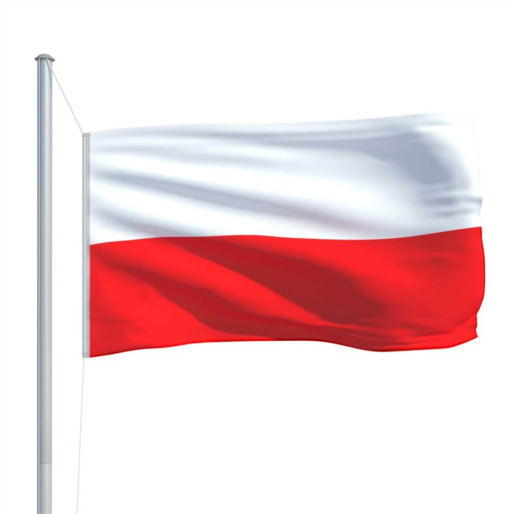Poland Flag and Pole Aluminium 6,2 m