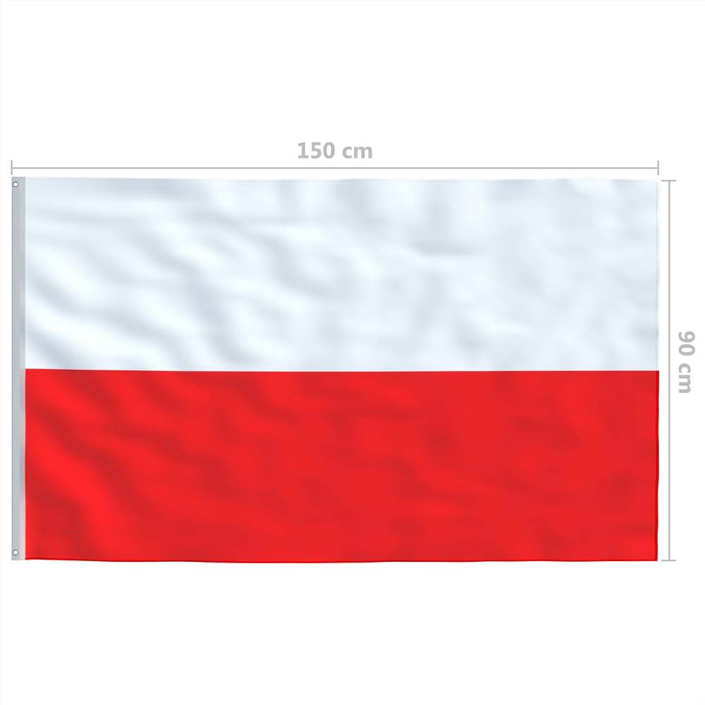Poland Flag and Pole Aluminium 6,2 m