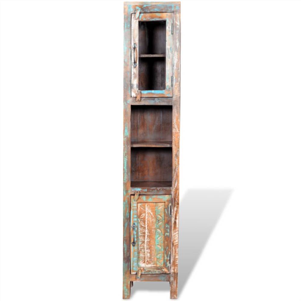 Reclaimed Solid Wood Vanity Cabinet Set with Mirror & 2 Side Cabinets