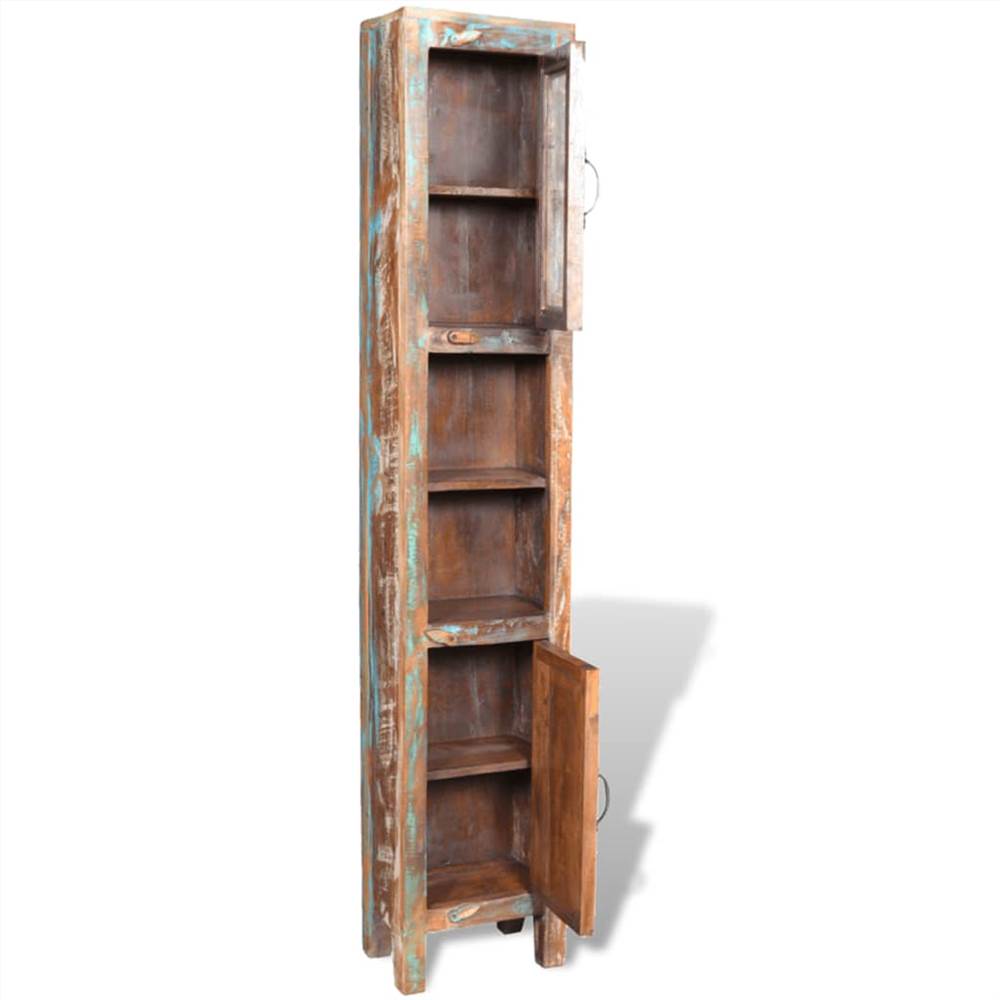 Reclaimed Solid Wood Vanity Cabinet Set with Mirror & 2 Side Cabinets