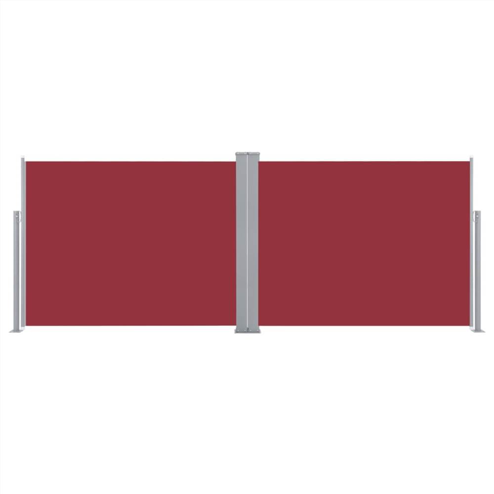 Retractable Side Awning Red 170x1000 cm