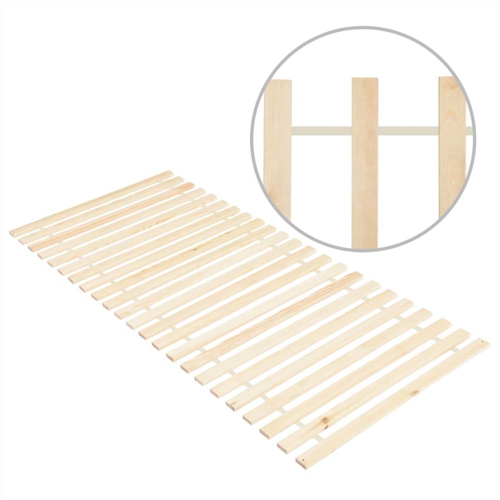 

Roll-up Bed Base with 23 Slats 80x200 cm Solid Pinewood