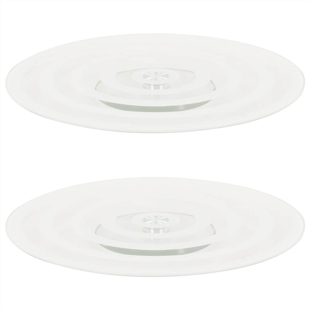 

Rotating Serving Plates 2 pcs Transparent 30 cm Tempered Glass
