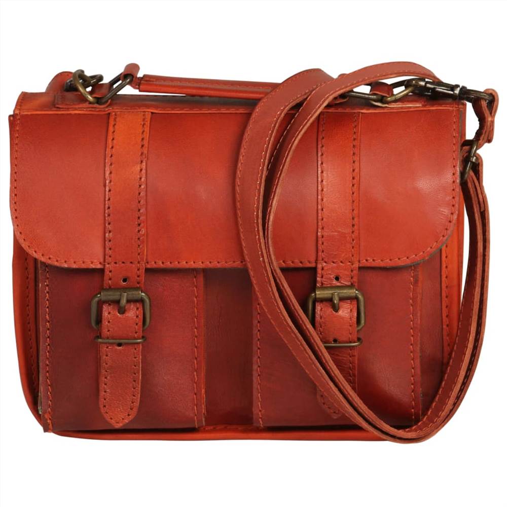 Satchel Bag Real Leather Tan