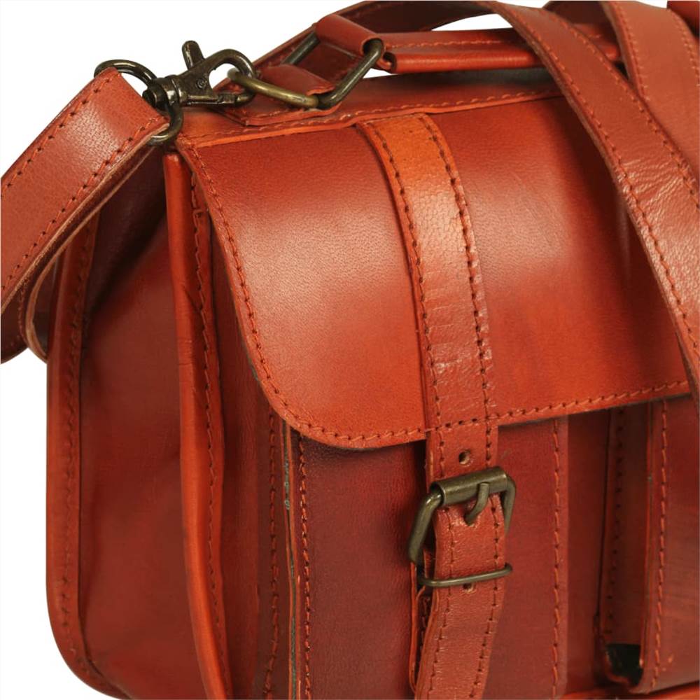 Satchel Bag Real Leather Tan