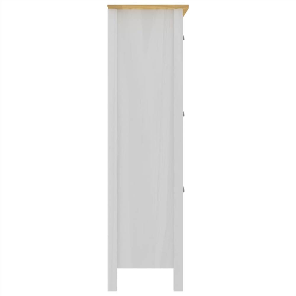 Shoe Cabinet Hill Range White 72x35x124 cm Solid Pine Wood