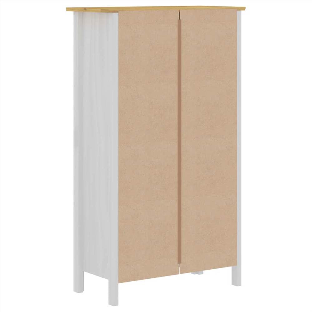 Shoe Cabinet Hill Range White 72x35x124 cm Solid Pine Wood