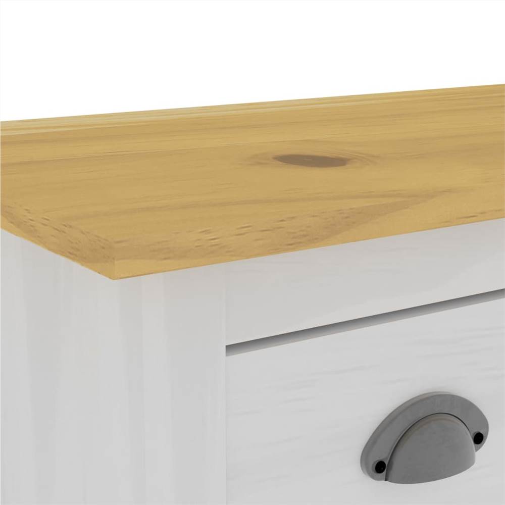 Shoe Cabinet Hill Range White 72x35x124 cm Solid Pine Wood