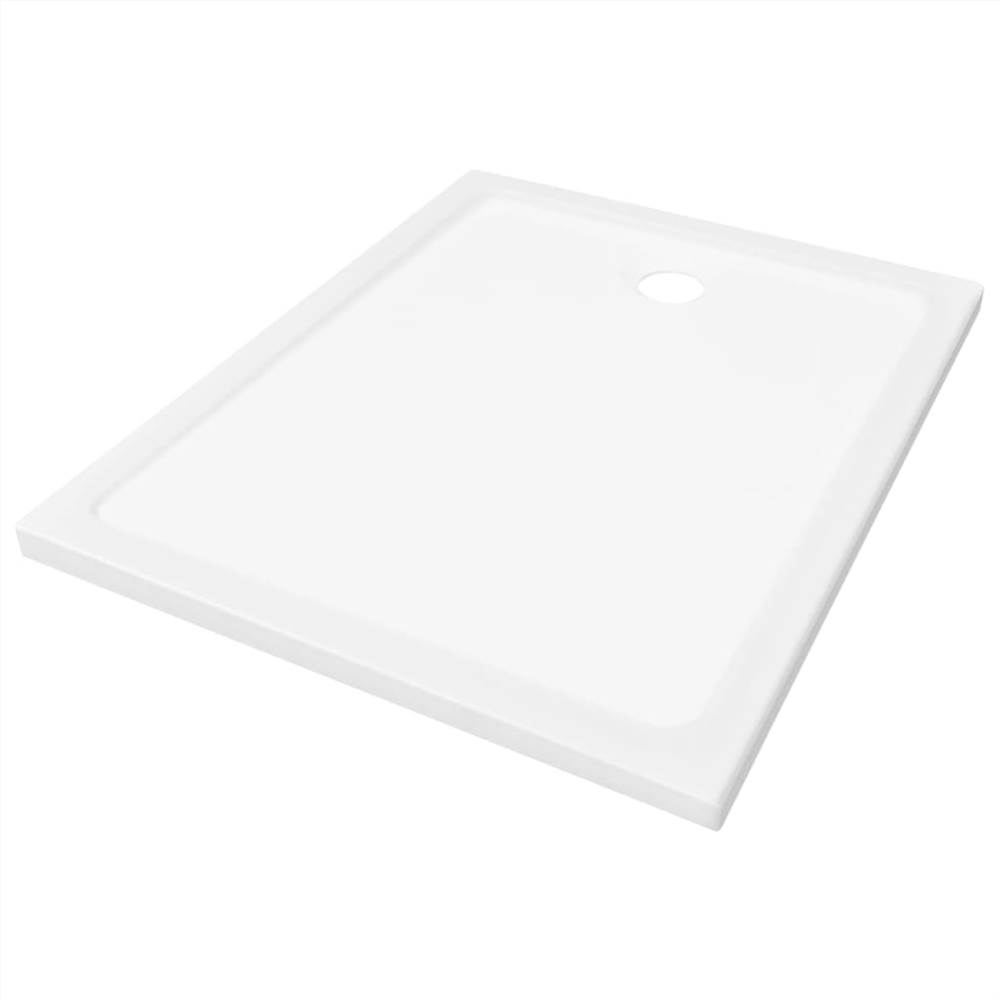 Shower Base Tray ABS White 80x100 cm