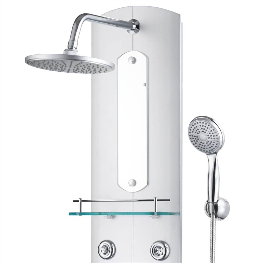 Shower Panel Unit 25x43x120 cm Silver