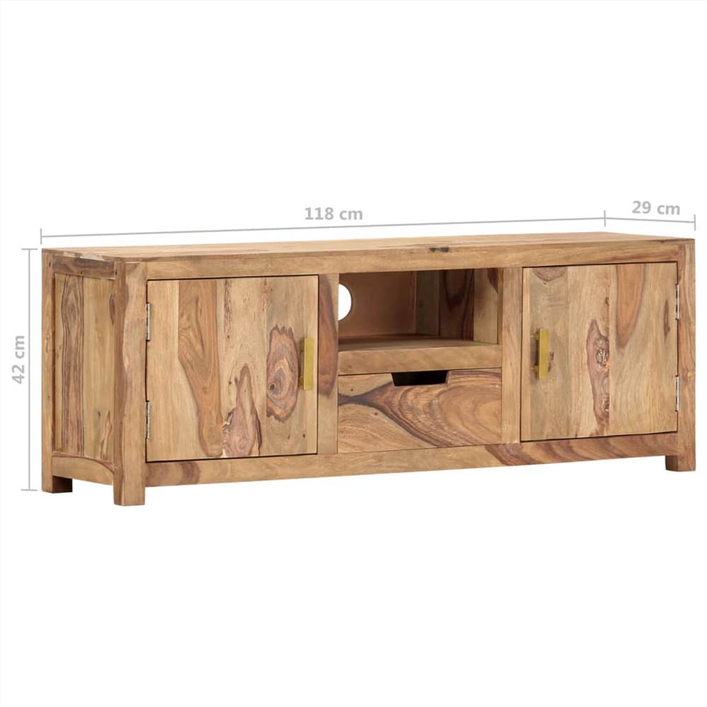 TV Cabinet 118x29x42 cm Solid Sheesham Wood