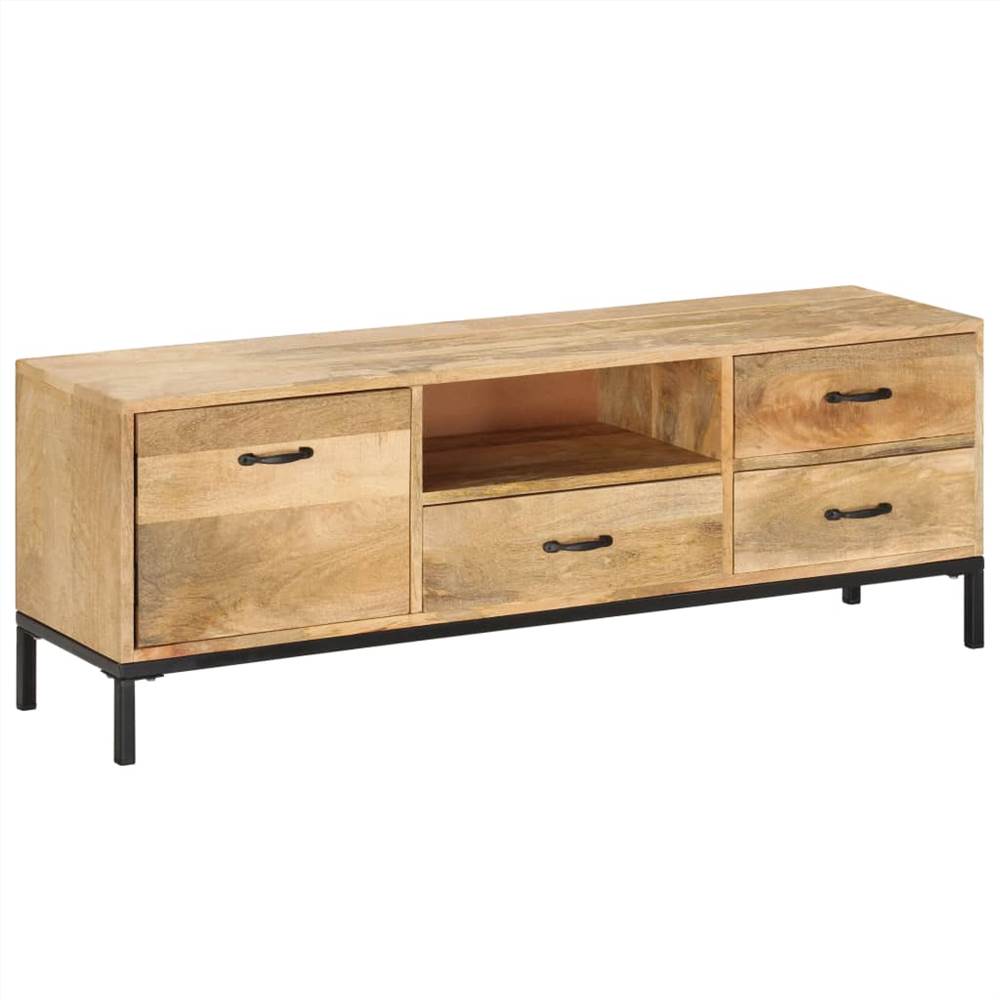 TV Cabinet 130x30x45 cm Solid Mango Wood