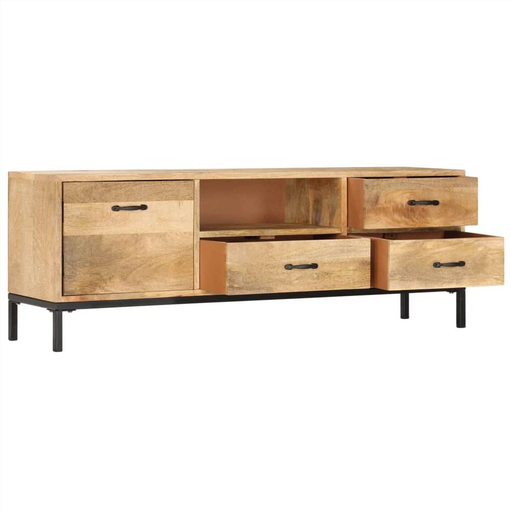 TV Cabinet 130x30x45 cm Solid Mango Wood
