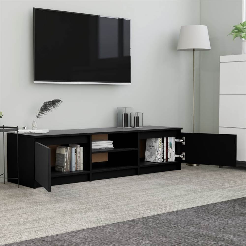 TV Cabinet Black 140x40x35.5 cm Chipboard