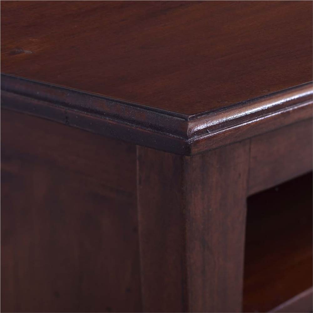 TV Cabinet Classical Brown 100x30x45 cm Solid Mahogany Wood