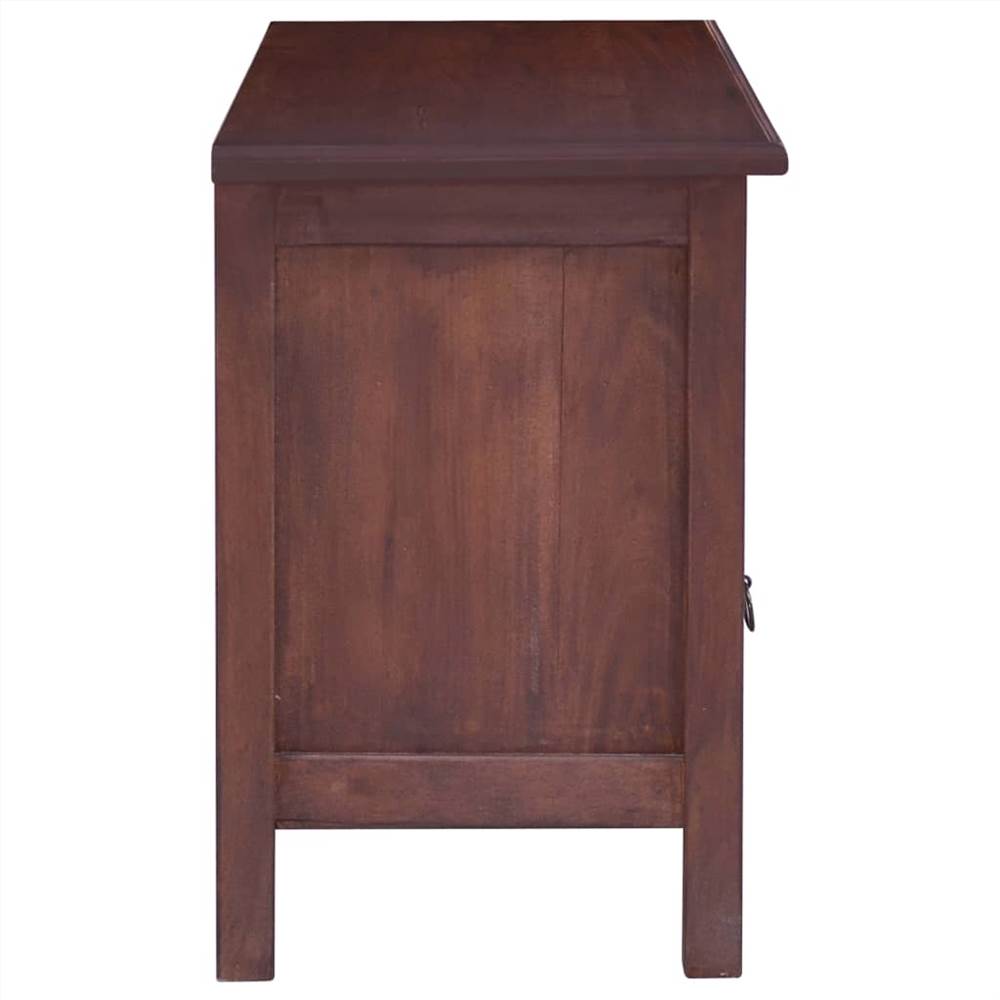 TV Cabinet Classical Brown 100x30x45 cm Solid Mahogany Wood