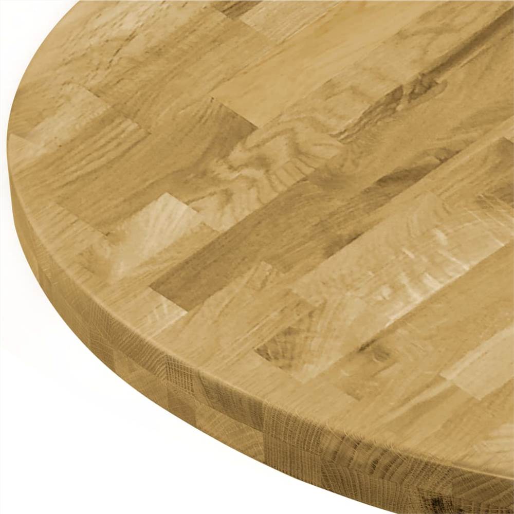 Table Top Solid Oak Wood Round 44 mm 800 mm