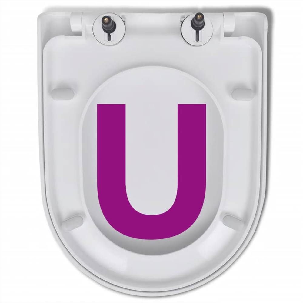 Toilet Seats with Soft Close Lids 2 pcs Plastic White