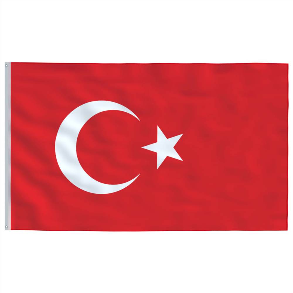 Turkey Flag and Pole Aluminium 6,2 m