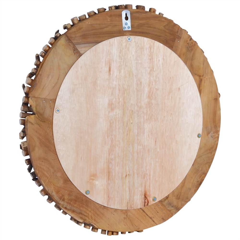 Wall Mirror 60 cm Teak Round