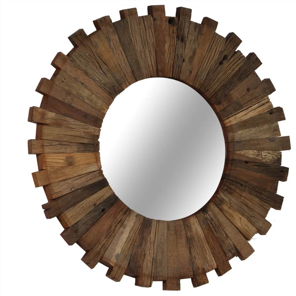 Wall Mirror Solid Reclaimed Wood 50 cm