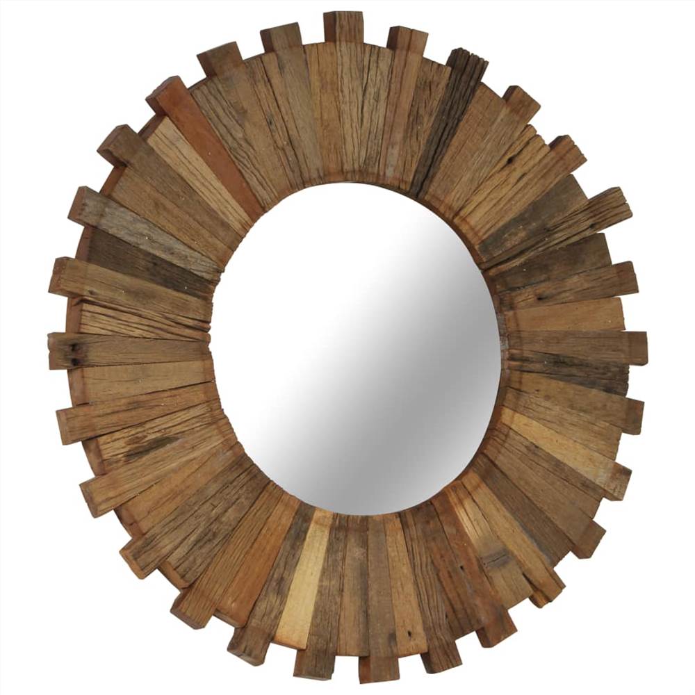 Wall Mirror Solid Reclaimed Wood 50 cm