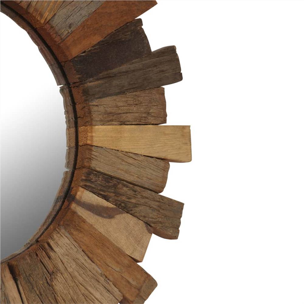 Wall Mirror Solid Reclaimed Wood 50 cm