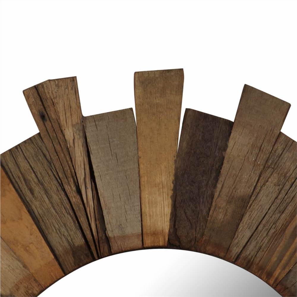 Wall Mirror Solid Reclaimed Wood 50 cm
