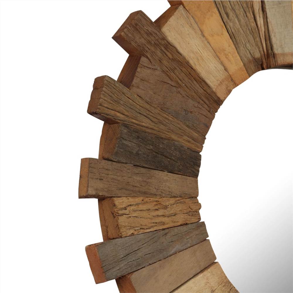 Wall Mirror Solid Reclaimed Wood 50 cm