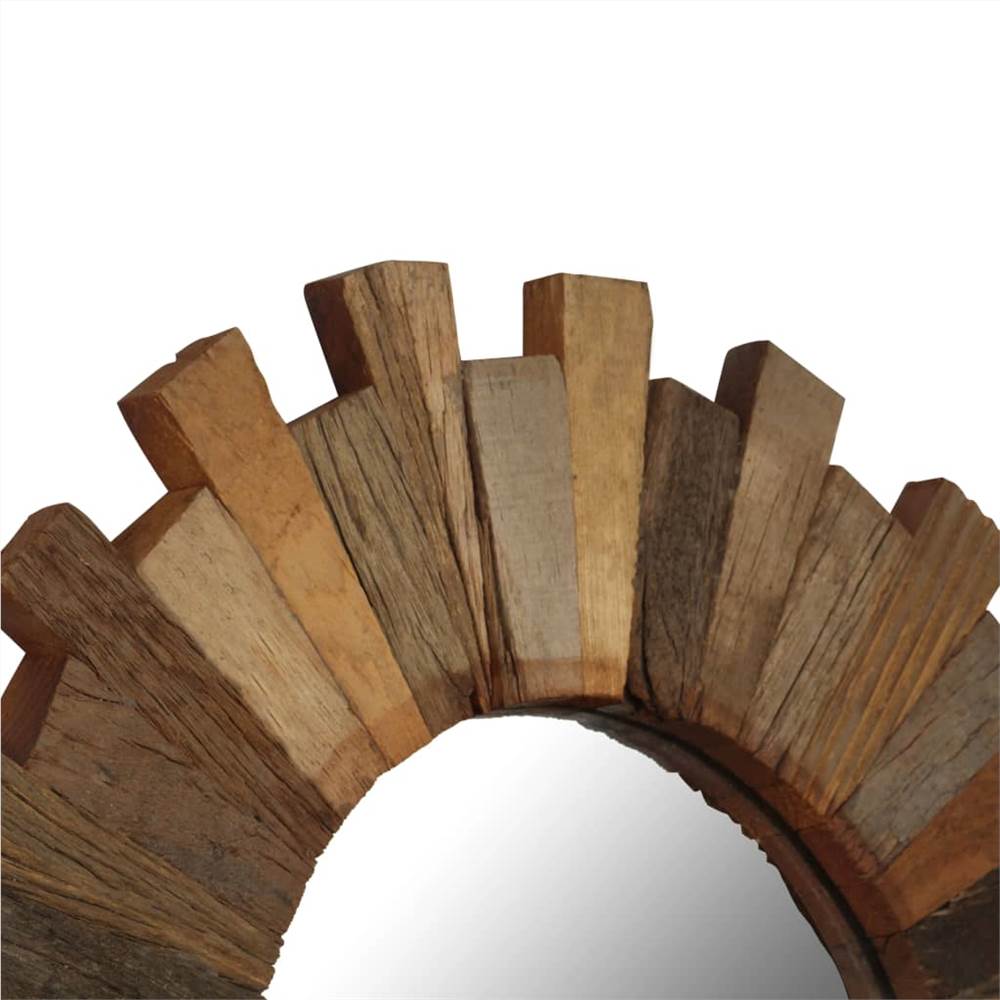 Wall Mirror Solid Reclaimed Wood 50 cm