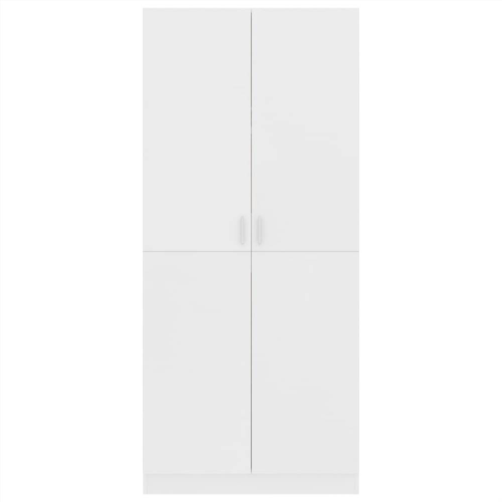 Wardrobe White 80x52x180 cm Chipboard