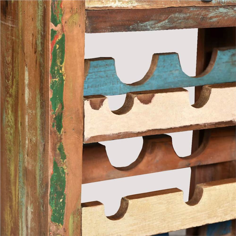 Wine Rack for 9 Bottles Solid Reclaimed Wood