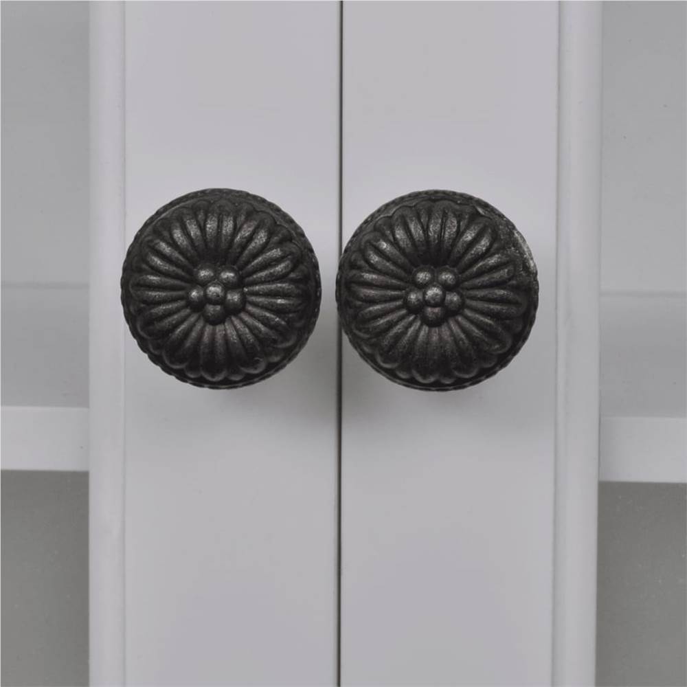 Wooden Kitchen Wall Cabinet with Glass Door White