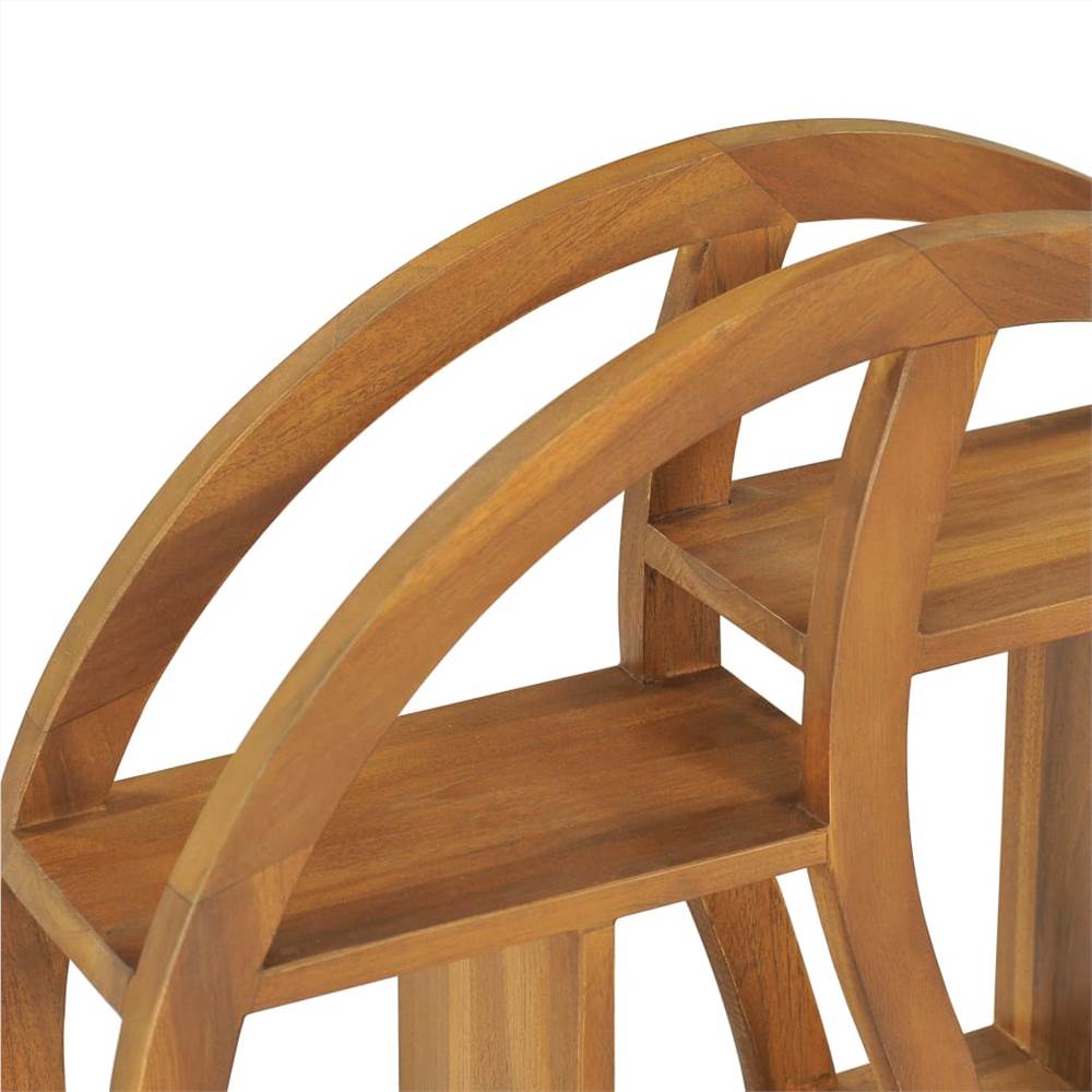 Yin Yang Wall Shelf 60x15x60 cm Solid Teak Wood