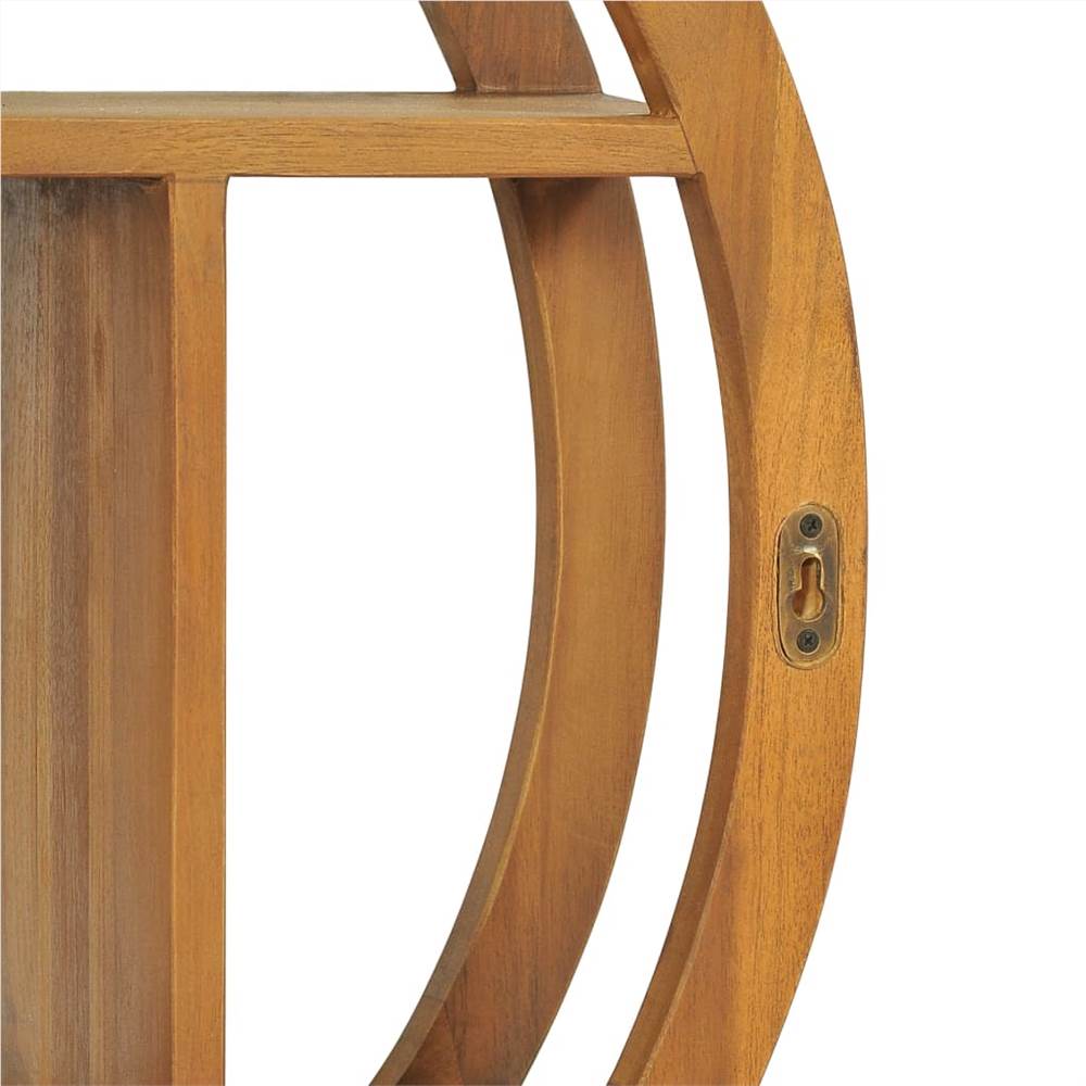 Yin Yang Wall Shelf 60x15x60 cm Solid Teak Wood