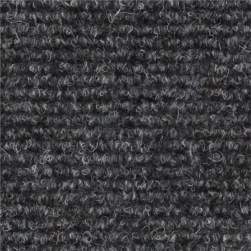 15 Self-adhesive Stair Mats Needle Punch 54x16x4cm Light Grey