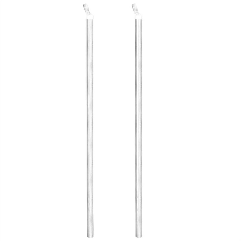 Chain Link Fence with Posts Spike Galvanised Steel 25x1.5 m