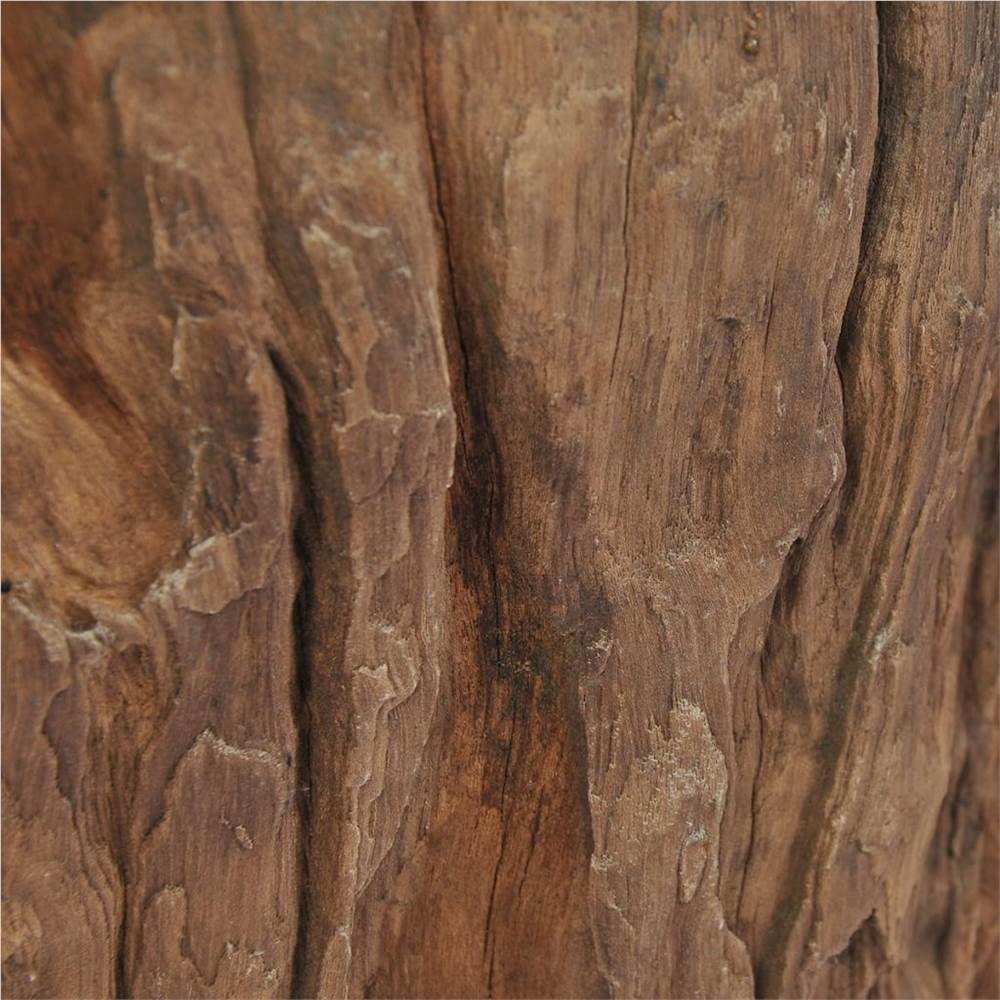 Coffee Table Teak Glass 50x40 cm