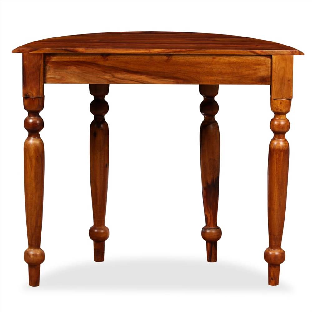 Console Table Solid Sheesham Wood 90x40x76 cm Half Round