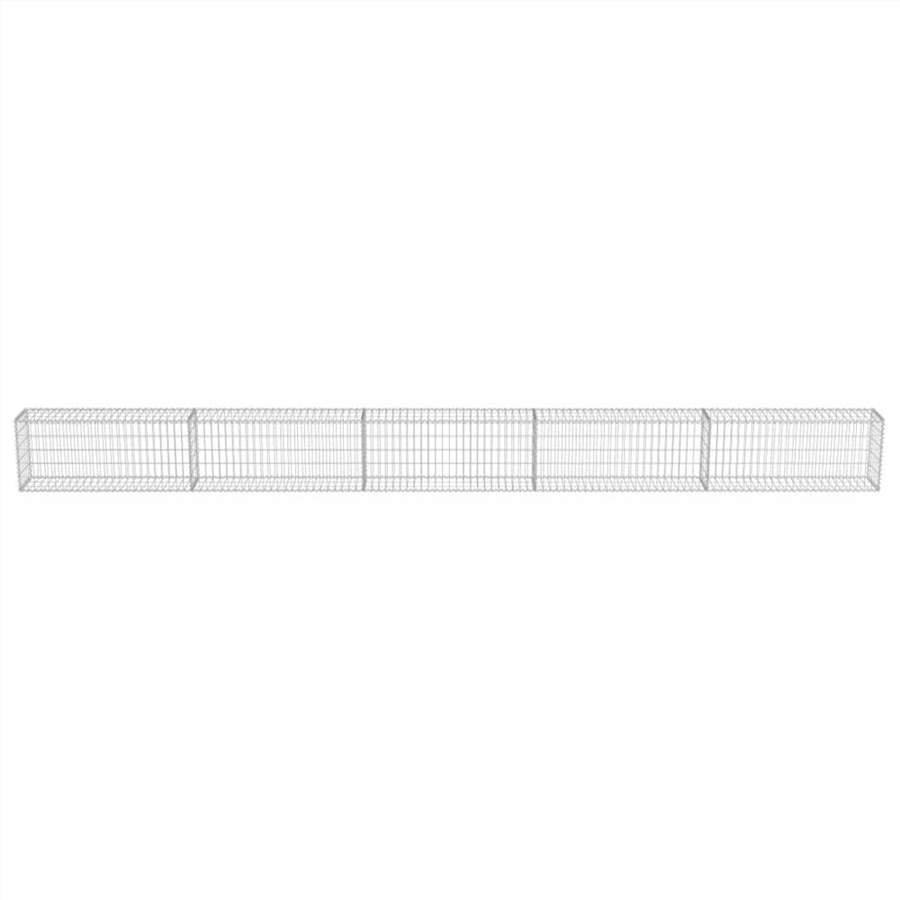 Gabion Wall with Covers Galvanised Steel 600x30x50 cm