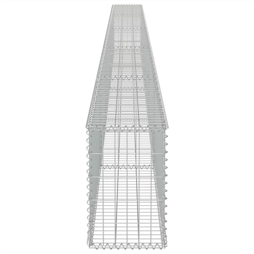Gabion Wall with Covers Galvanised Steel 600x30x50 cm